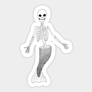 mermaid bones Sticker